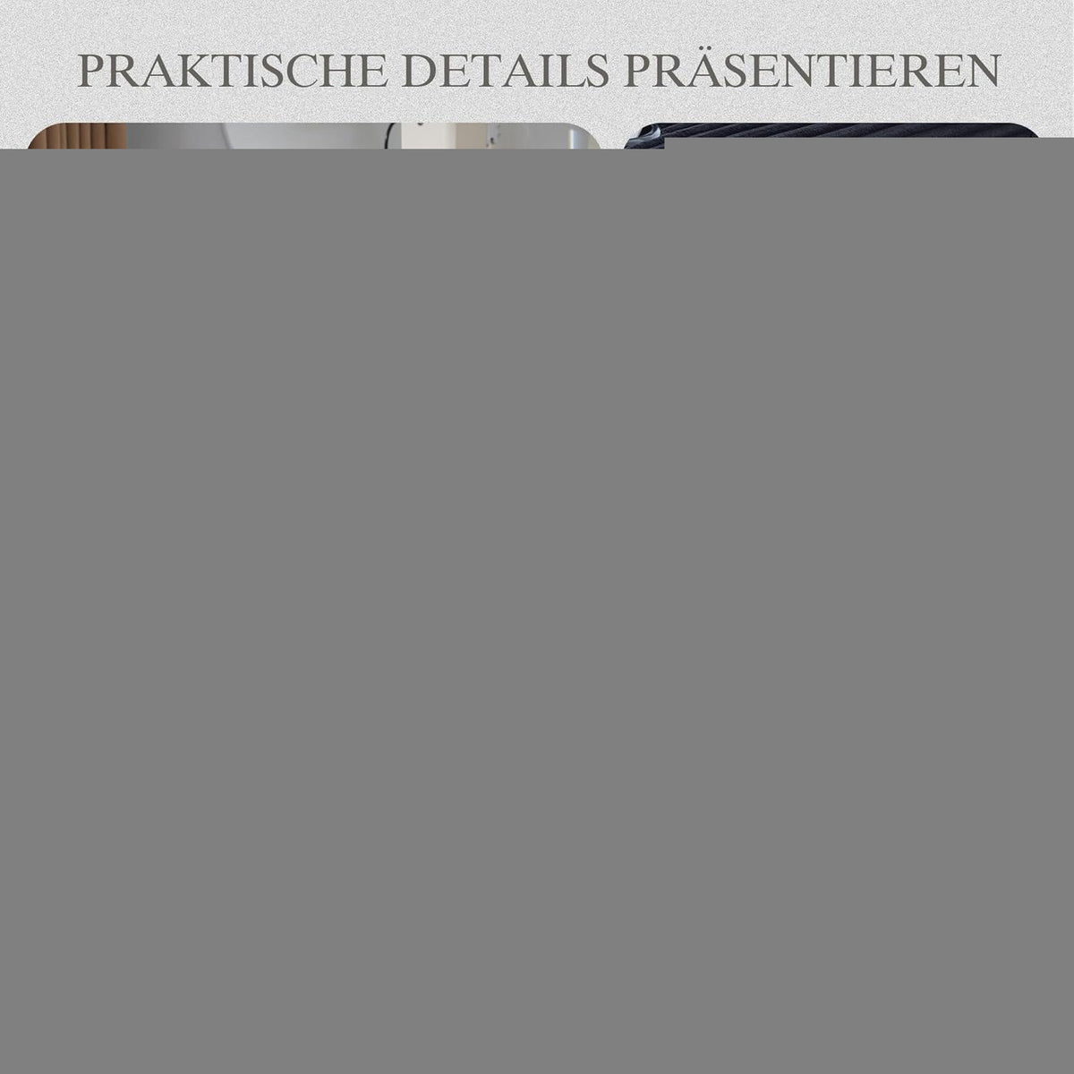 Modulares Cord Sofa 2-Sitzer mit Hockern & Stauraum