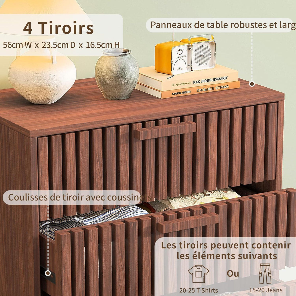 Kommode 4 Schubladen Holz – Stauraumwunder für Schlafzimmer