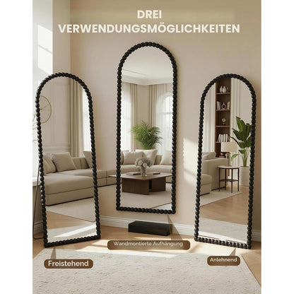 Ganzkörperspiegel 193x86 cm – Arch Design, Stand- & Wandspiegel Schwarz