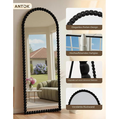 Ganzkörperspiegel 193x86 cm – Arch Design, Stand- & Wandspiegel Schwarz