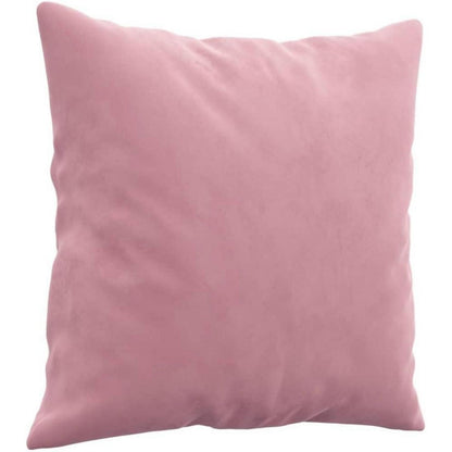 Rosa 2-Sitzer Sofa mit Samtbezug & Kissen – 140cm