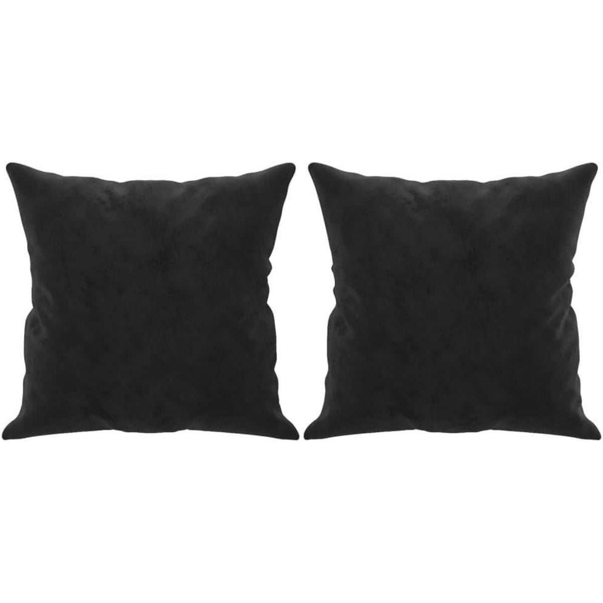 2-Sitzer Sofa Samt Schwarz – Modernes Mini Sofa mit Kissen