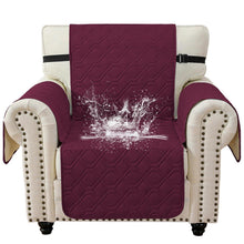 Sofaüberwurf 1-Sitzer Burgunderrot (60cm) – Rutschfest & Praktisch