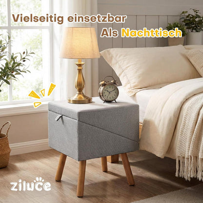 Hunde Treppe 6 Stufen – Klappbar & Ottoman Design (Hellgrau)