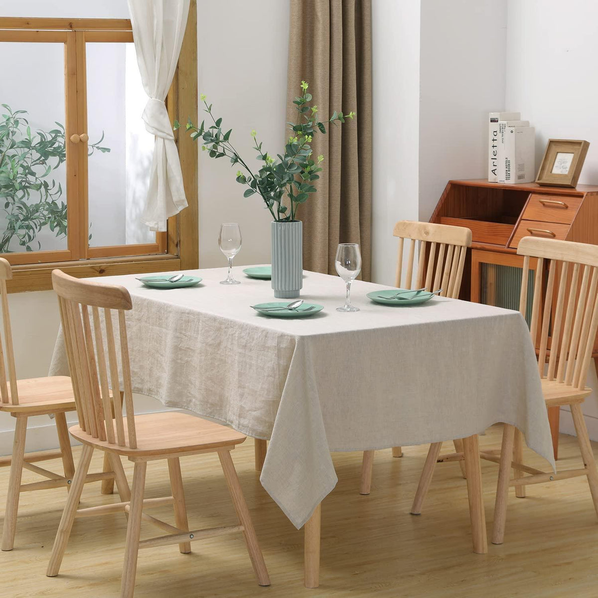 Leinen Tischdecke Rechteckig 140x350 cm - Natürliche Eleganz
