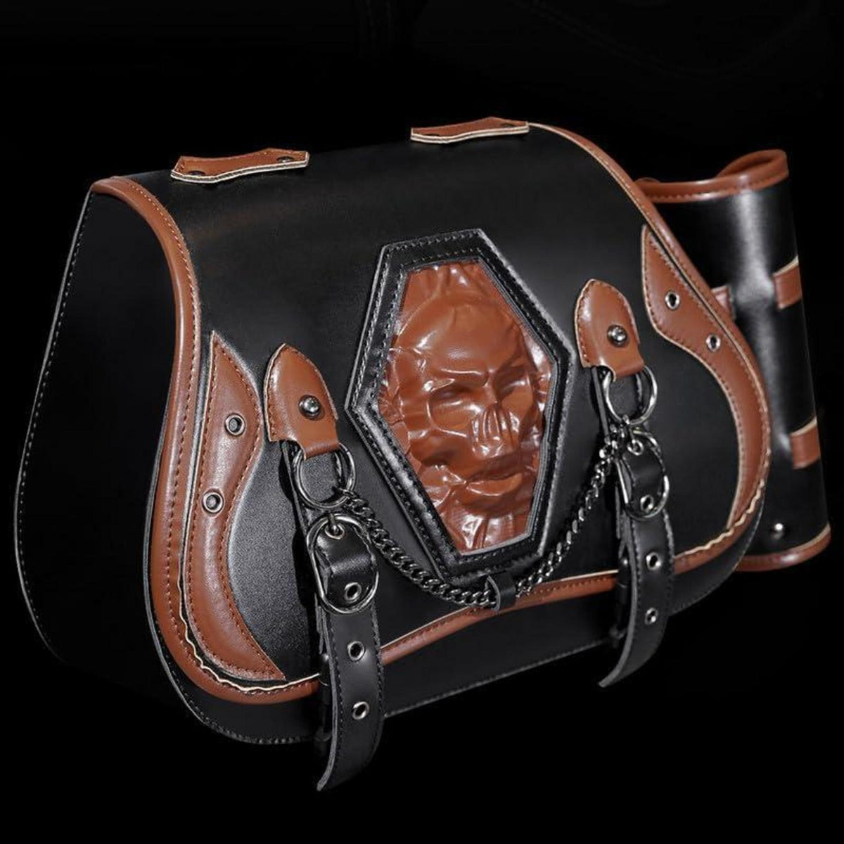 Motorrad Satteltasche 30L Wasserdicht mit Flaschenhalter in Lederoptik