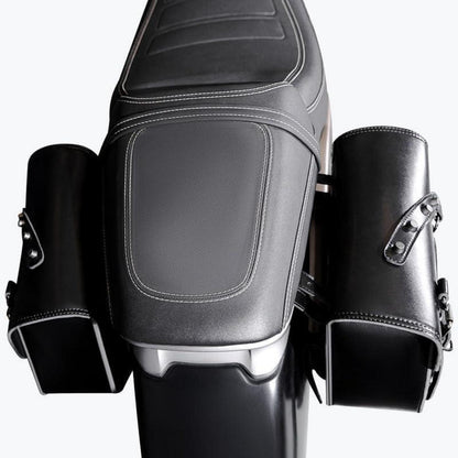 Motorrad Satteltasche 25L Wasserdicht mit Flaschenhalter in Lederoptik