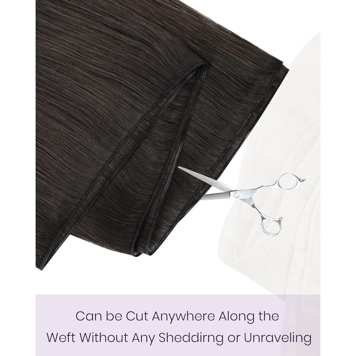 Echthaar Tressen Braun 55cm – Remy Weft Extensions