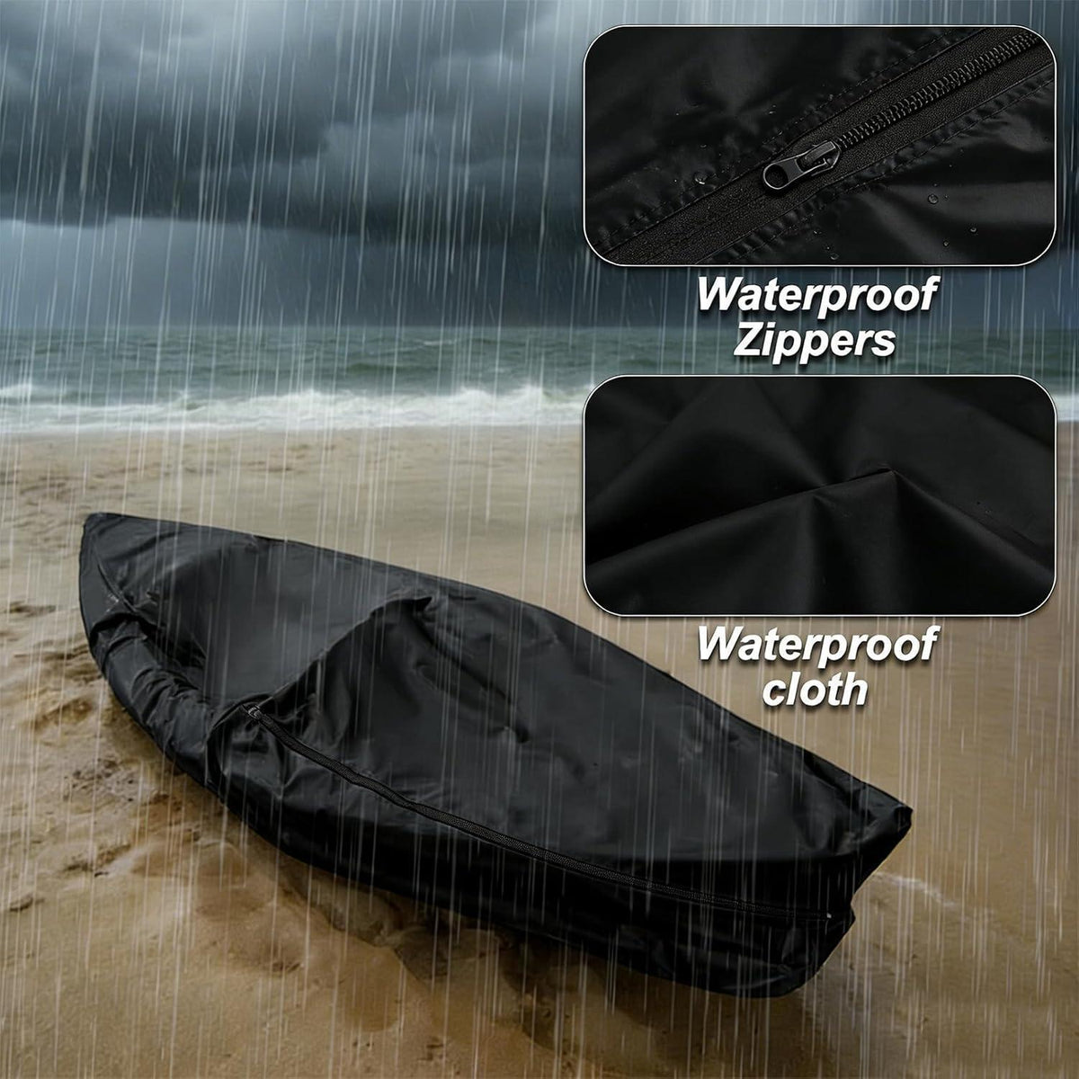 Kajak Abdeckung Vollabdeckung 5m x 100cm Wasserdicht UV-Beständig