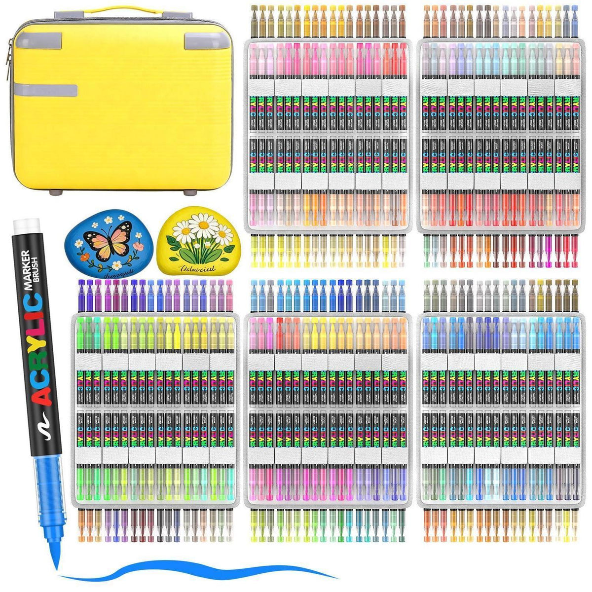 360 Acrylmarker Set – Intensive Farben für Stein, Holz & mehr