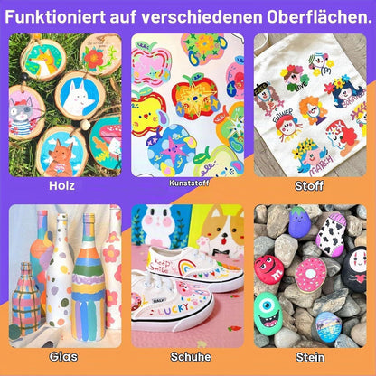 360 Acrylmarker Set – Intensive Farben für Stein, Holz & mehr