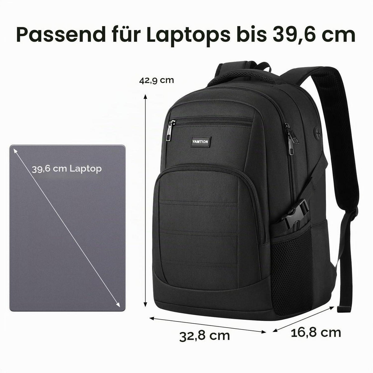 Laptop Rucksack 15,6 Zoll – Wasserdichter Schulrucksack für Herren & Damen
