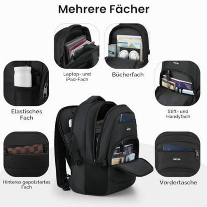 Laptop Rucksack 17,3 Zoll – Wasserdichter Schulrucksack für Herren & Damen