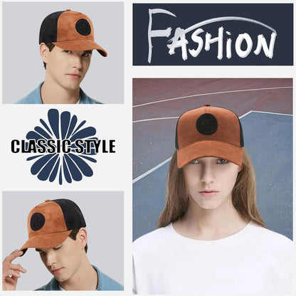Herren Baseballkappe Einstellbar Braun | Sportlicher Sommerhut mit Mesh Rückseite