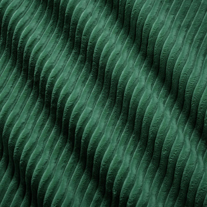 Modularer 2-Sitzer Cord Sofa mit Hockern & Tiefsitz (Grün)