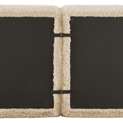 2-Sitzer Sofa Modular, Hellkhaki | Kein Aufbau, Plüschstoff