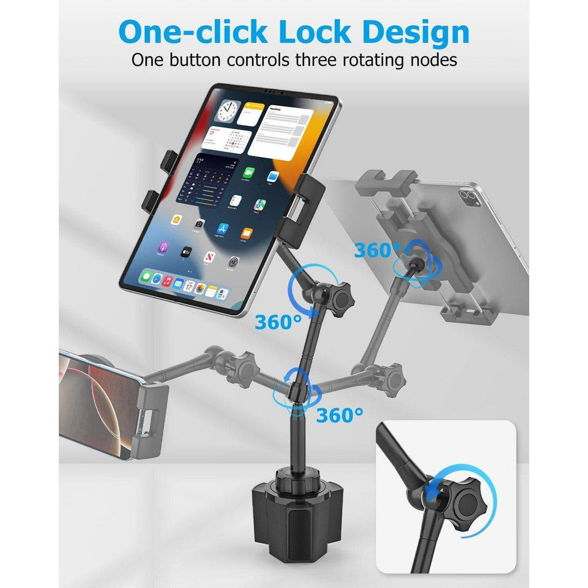 Flexibler Tablet-Halter für Auto, Wohnmobil & Co.