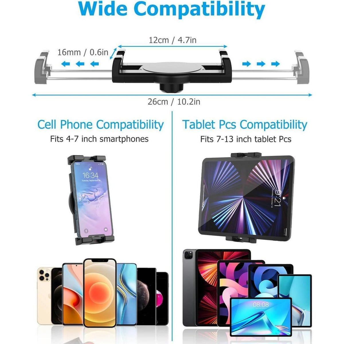 Flexibler Tablet-Halter für Auto, Wohnmobil & Co.