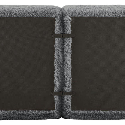 4-Sitzer L-Form Sofa mit Hocker | Modulares Design, Grau