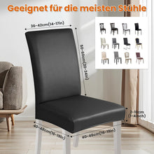 PU Stuhlhülsen 6er Set – Schwarz, Wasserabweisend & Elastisch