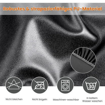 PU Stuhlhülsen 6er Set – Schwarz, Wasserabweisend & Elastisch