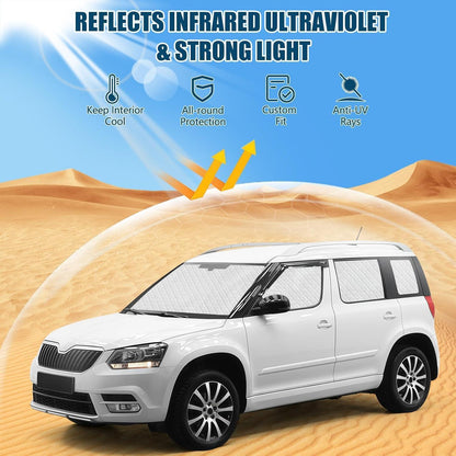 Thermomatte Skoda Yeti 5L 2009-2017 – Fahrerhaus Innen Sonnenschutz