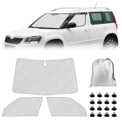 Thermomatte Skoda Yeti 5L 2009-2017 – 3tlg. Sonnenschutz Set