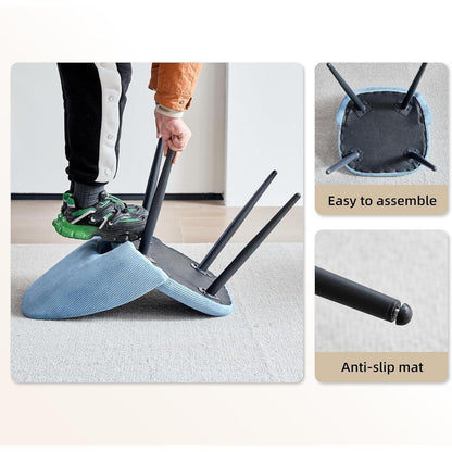 6 Esszimmerstühle mit Cordbezug, Blau – Bequemer Sitz