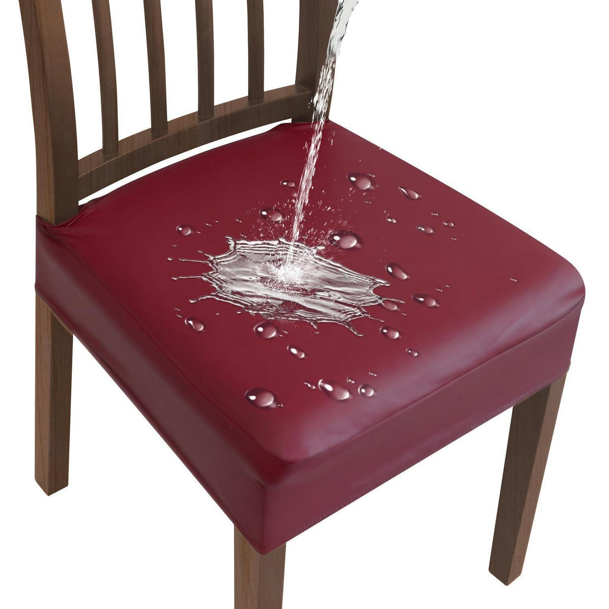 Stretch Stuhlbezug Burgunderrot – Wasserdicht & Elastisch