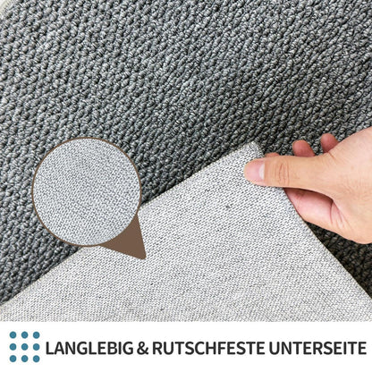 Fußmatte Innen Grau 80x120 cm – Schmutzfangmatte mit Anti-Rutsch Rückseite