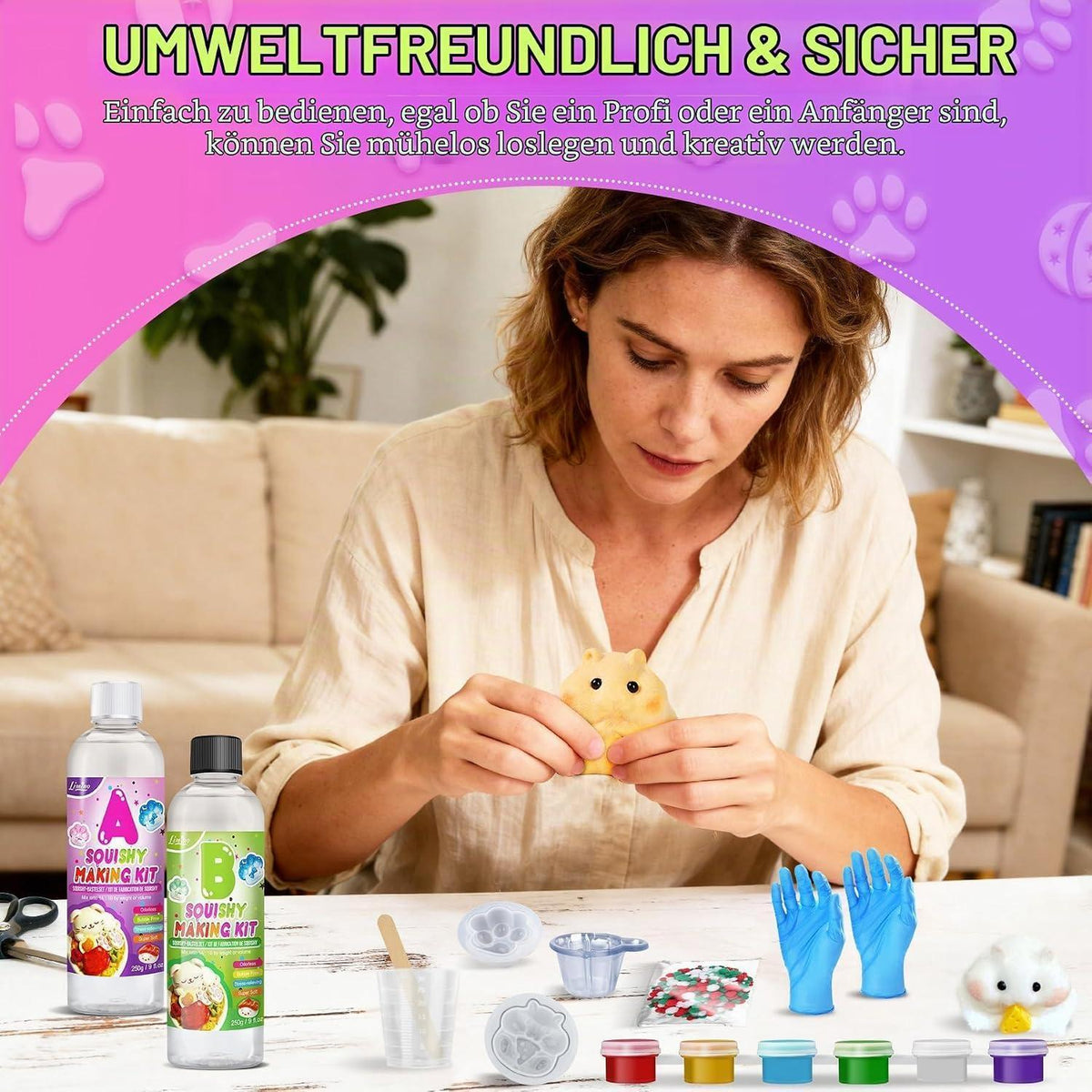 Flüssigsilikon Set für Taba Squishy - 500g Weiß
