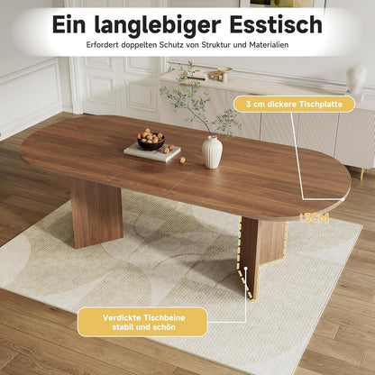 Ausziehbarer Esstisch Holz 160-200 x 90 cm Nussbaum