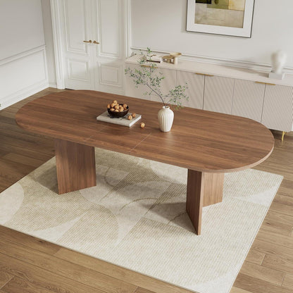 Ausziehbarer Esstisch Holz 160-200 x 90 cm Nussbaum