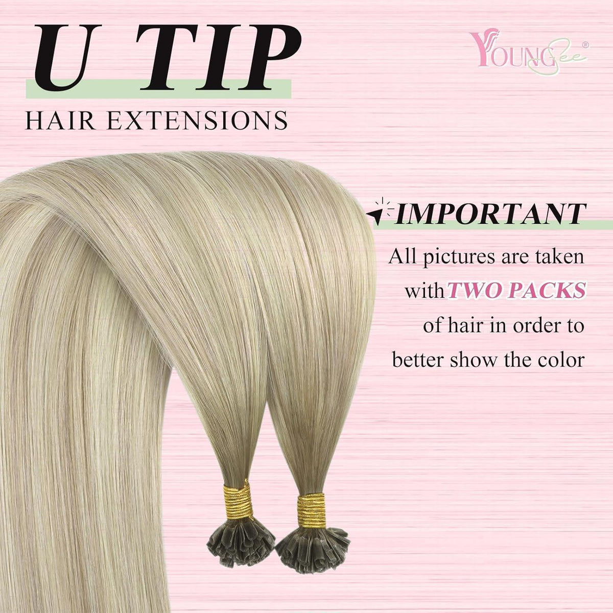 Echthaar Bonding Extensions Blond Ombre 35cm