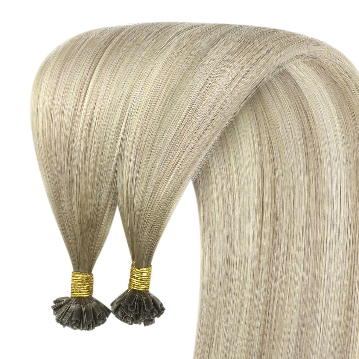 Echthaar Bonding Extensions Blond Ombre 35cm