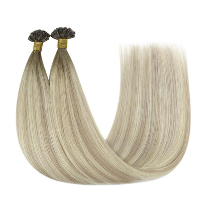 Echthaar Bonding Extensions Blond Ombre 35cm