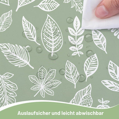 Tischdecke Blätter Salbeigrün 140x200 cm | Frühling Sommer