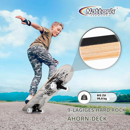 Komplett Skateboard 31 Zoll – Checkerboard Design für Anfänger