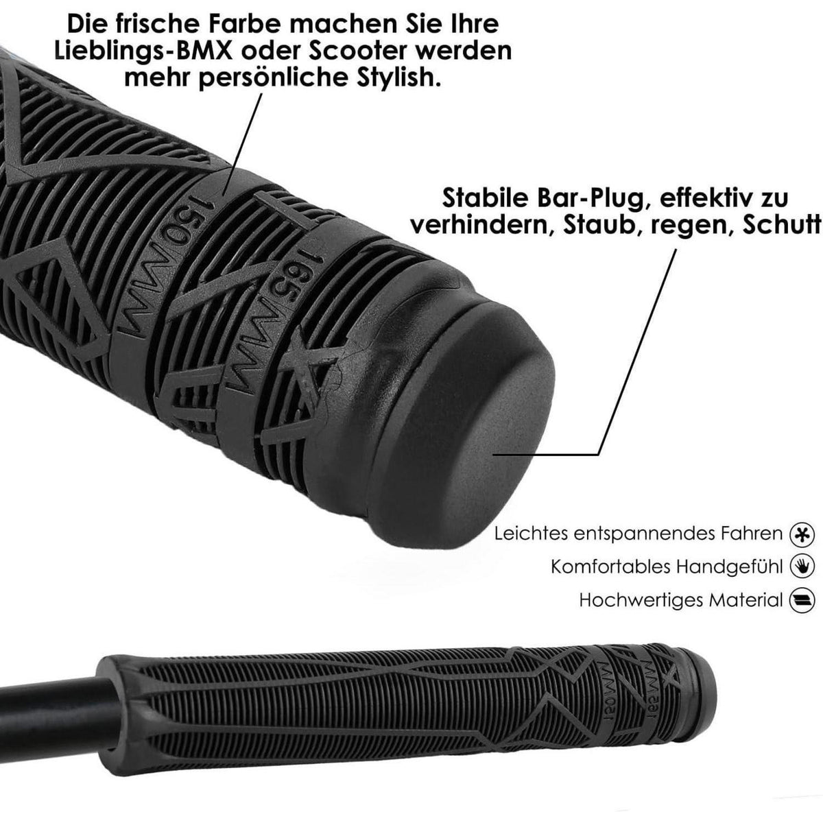 Stunt Scooter Griffe 150/165/180mm – Soft & Komfortabel