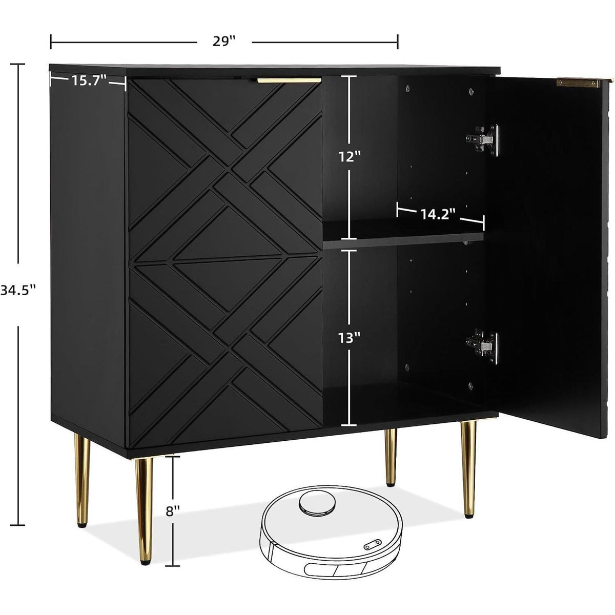 Sideboard Kommode Schwarz – Stilvolle Anrichte mit Stauraum