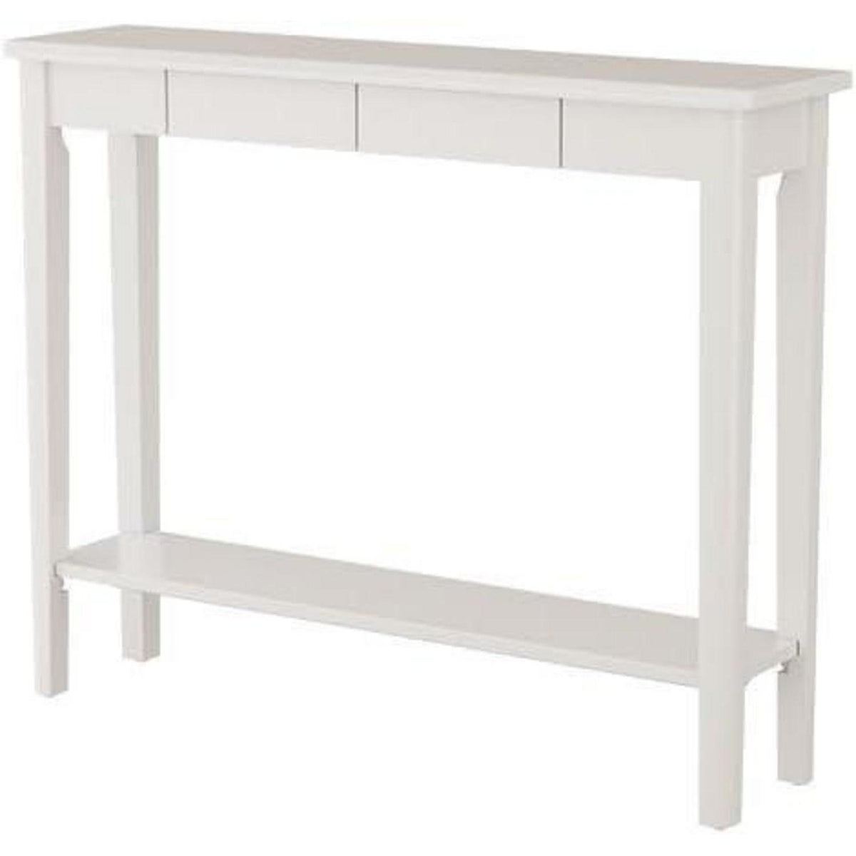 Schmaler Konsolentisch Holz mit Schubladen – Weiß 24.8 x 100 x 80 cm