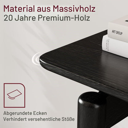 Schmaler Konsolentisch Holz Schwarz – 100x30x76 cm