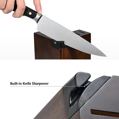 13-teiliges Küchenmesser-Set Edelstahl mit Messerblock & Messerschärfer
