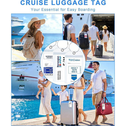 Transparenter Kofferanhänger Set für Kreuzfahrt & Flugreise
