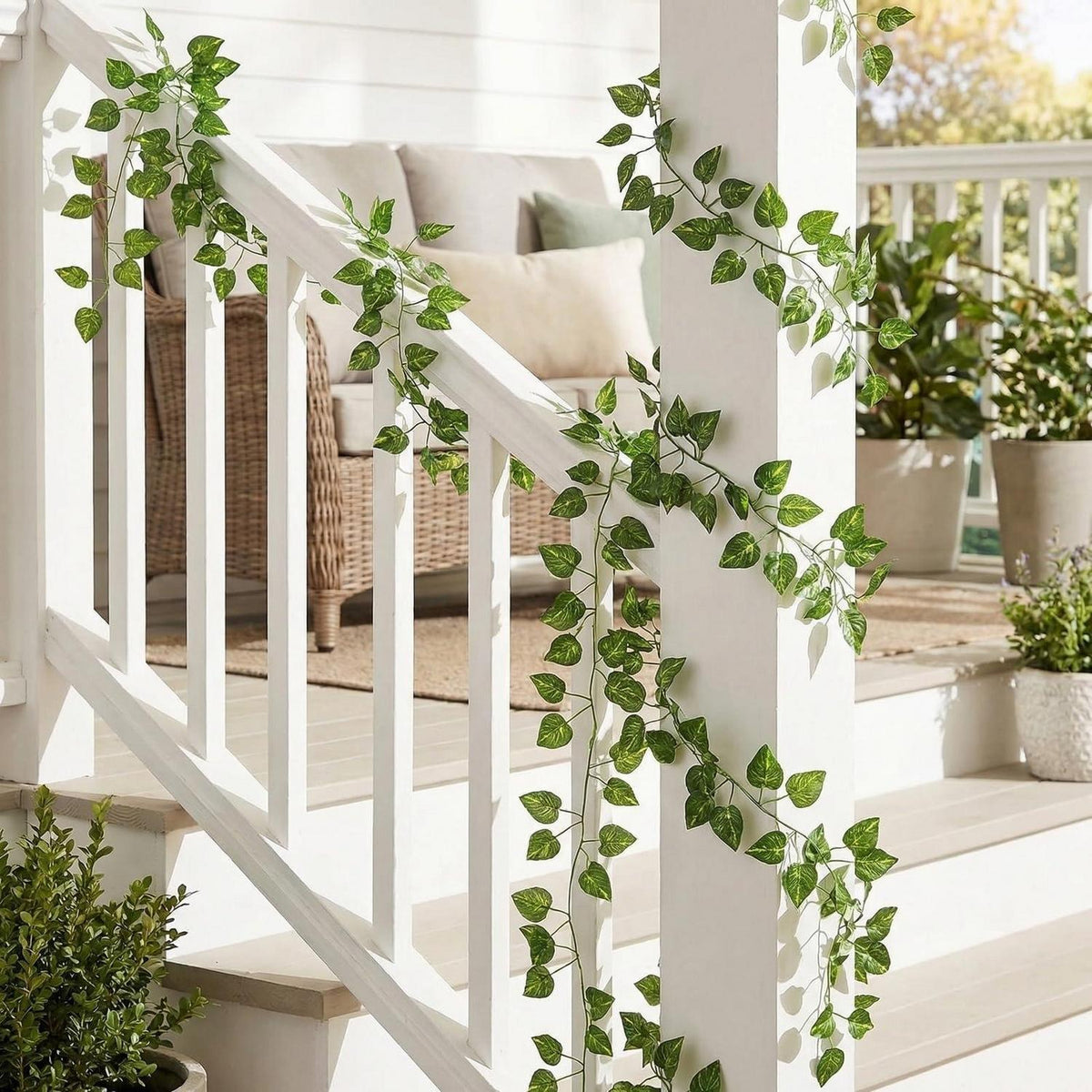 12x Efeu Girlande Künstlich – 25.2m Deko für Wand & Garten