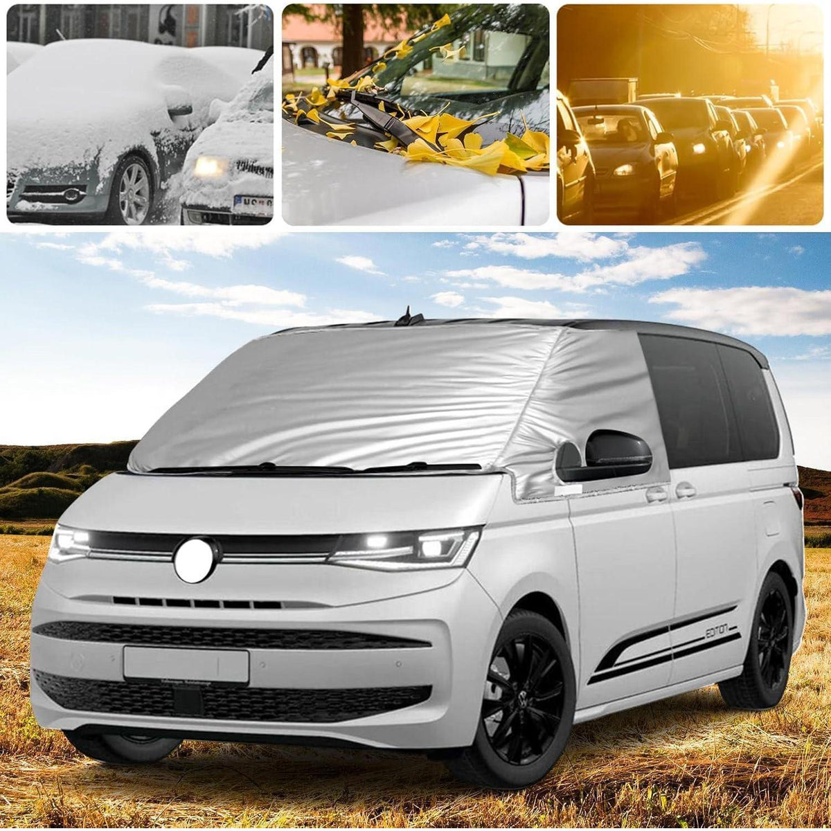 Windschutzscheibenabdeckung VW T7 (2021-2026) – Sonnenschutz & Vereisungsschutz