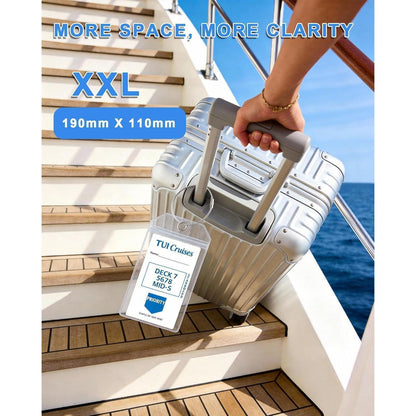 Transparente Kofferanhänger für Kreuzfahrt & Flugreise (6er Set)