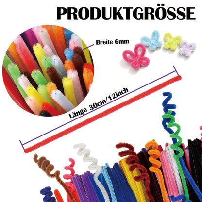 200 Pfeifenreiniger Bunt – Bastelset für Kinder & DIY Projekte