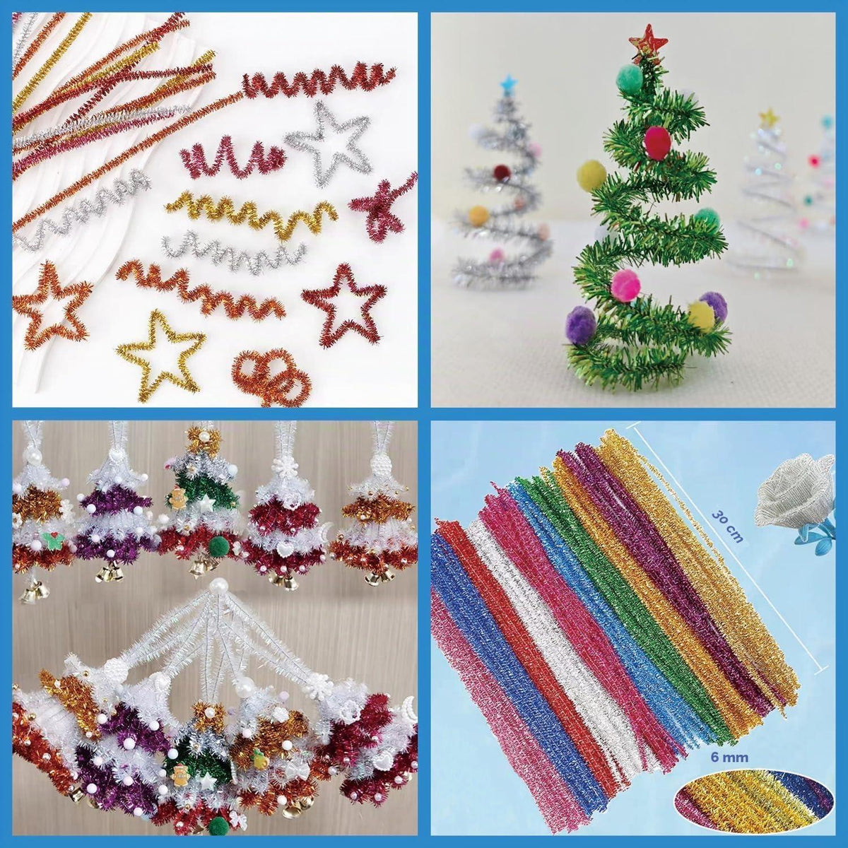 200 Pfeifenreiniger Bunt – Bastelset für Kinder & DIY Projekte