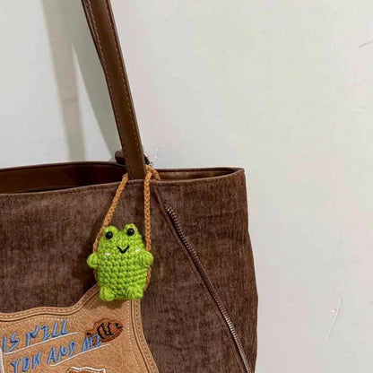 Gehäkelter Frosch Rückspiegel Anhänger - Schwingend & Dekorativ